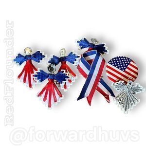 Bundle Sale 3 for $15 | Patriotic 4th of July Day Pin Set of 7 | READ